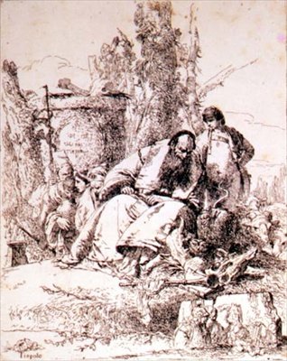 巫师检查头骨（蚀刻画） 作者 乔凡尼·巴蒂斯塔·提埃波罗
