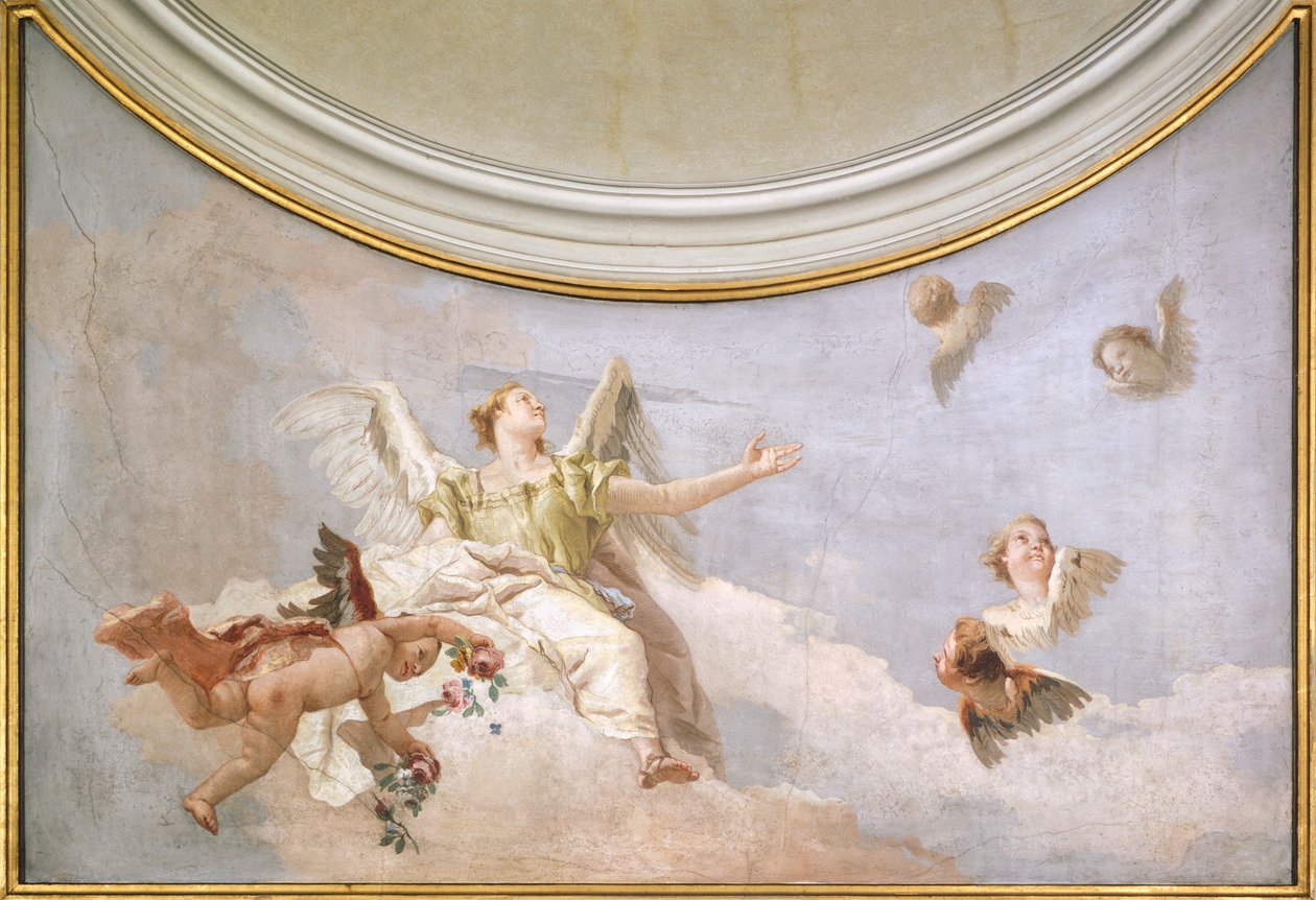 假设，乔瓦尼·巴蒂斯塔·提埃波罗 (Giovanni Battista Tiepolo)（1696-1770 年），壁画，细节，纯洁的演讲，乌迪内 作者 乔凡尼·巴蒂斯塔·提埃波罗