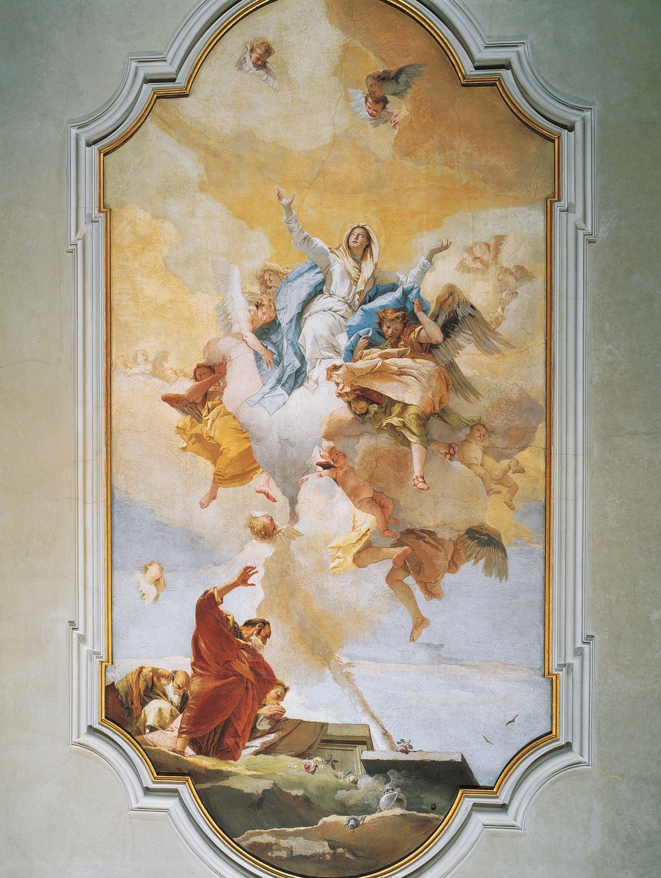 Assumption, by Giovanni Battista Tiepolo (1696-1770), fresco, Oratory of Purity, Udine 作者 乔凡尼·巴蒂斯塔·提埃波罗