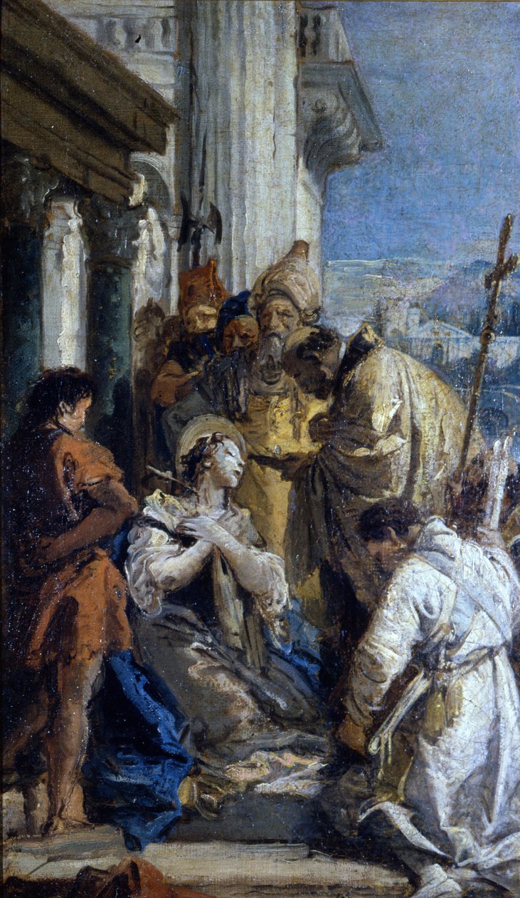 Giovanbattista Tiepolo：圣卢西亚的圣餐。 城堡博物馆。 米兰 作者 乔凡尼·巴蒂斯塔·提埃波罗