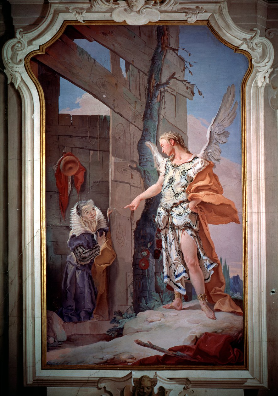 天使向莎拉宣布她将成为母亲（Fresco 作者 乔凡尼·巴蒂斯塔·提埃波罗