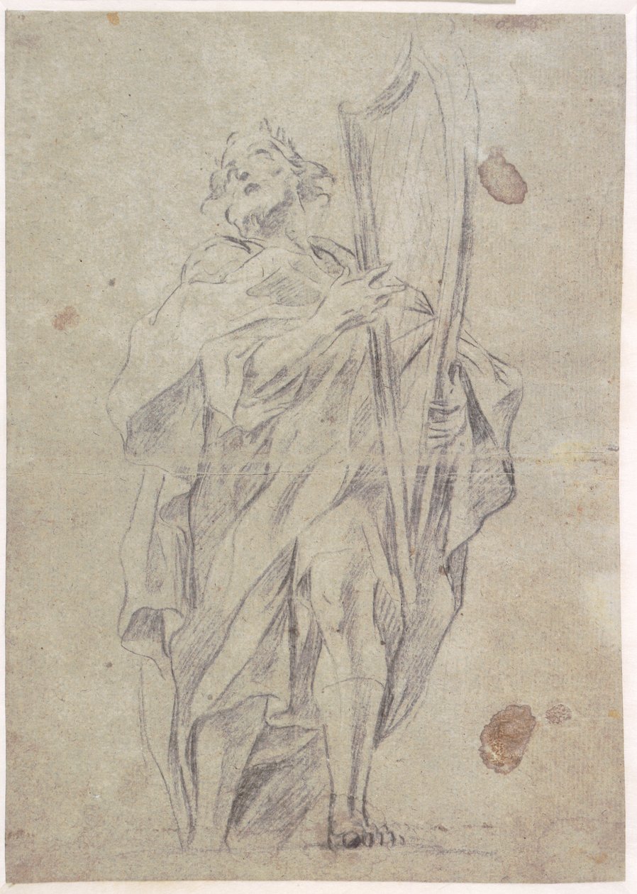 丹麦语  Kong David med sin harpe 作者 乔瓦尼·巴蒂斯塔·贝纳斯基