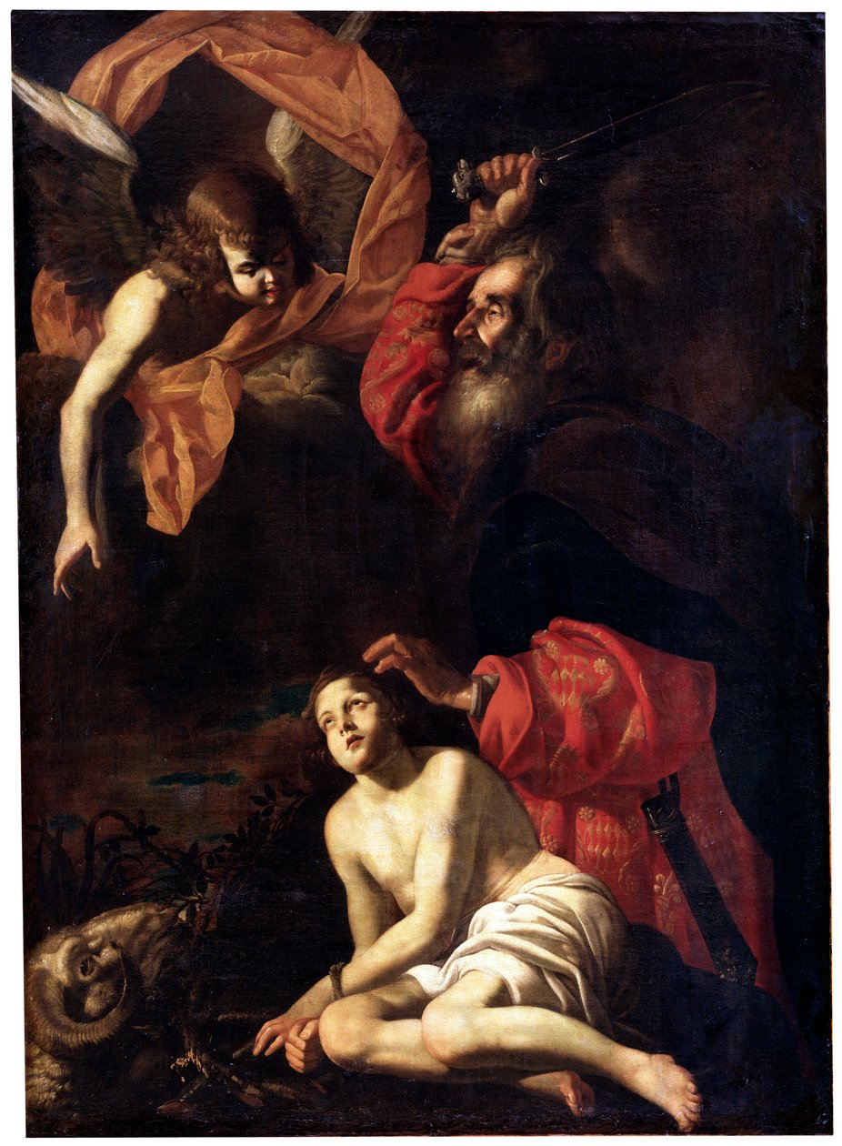 以撒的亚伯拉罕牺牲，c1615-c1620 作者 乔凡尼·巴蒂斯塔·卡拉乔洛