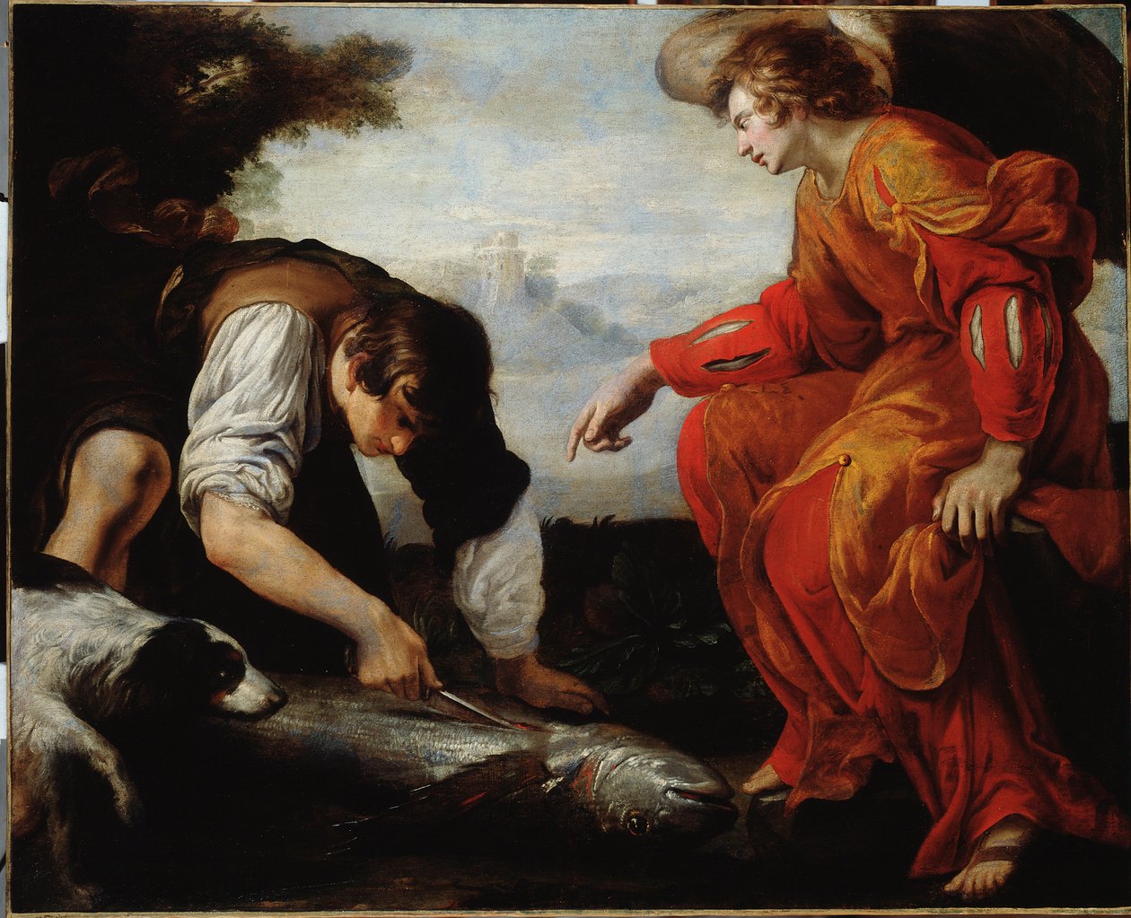 Tobie Meets the Archangel Raphael (Tobias Meets the Archangel Raphael) Giovanni Battista Carlone (1592-1677) 绘画 17 世纪 Genes, Musei di Strada Nuova (ex Palazzo Bianco) 作者 乔凡尼·巴蒂斯塔·卡洛恩