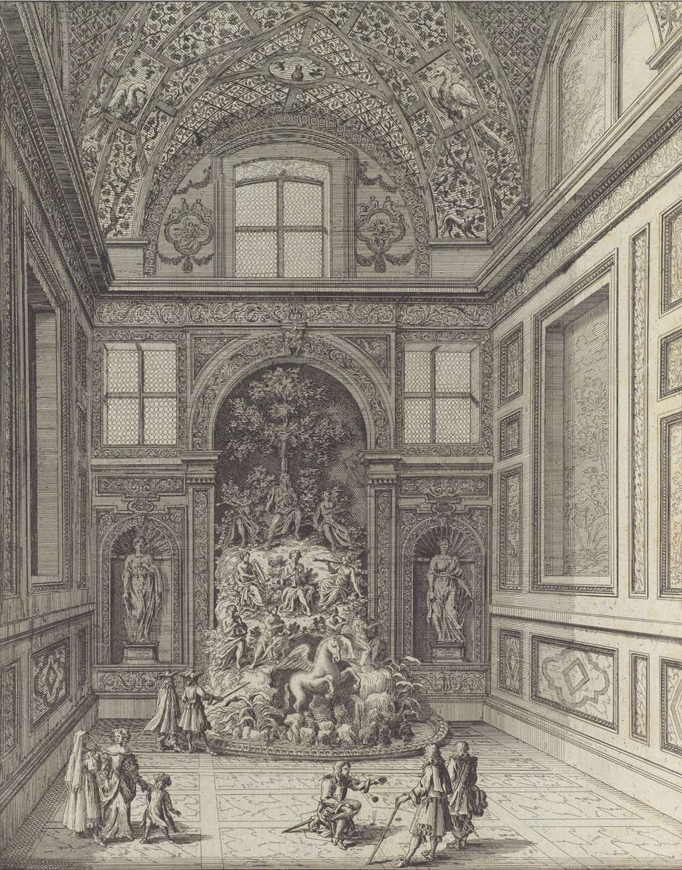 Stanza de Venti nel Teatro di Belvedere di Frascati...，1691年或以后。 作者 乔瓦尼·巴蒂斯塔·法尔达