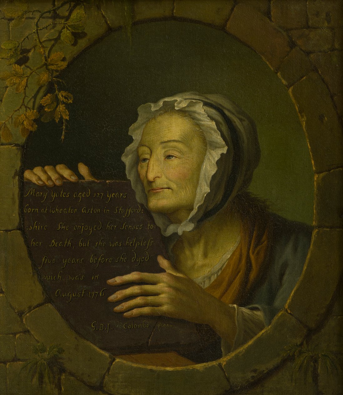 玛丽-耶茨肖像（1649-1776 年）（布面油画） 作者 乔瓦尼·巴蒂斯塔（Giovanni Battista）Innocenzo Colombo