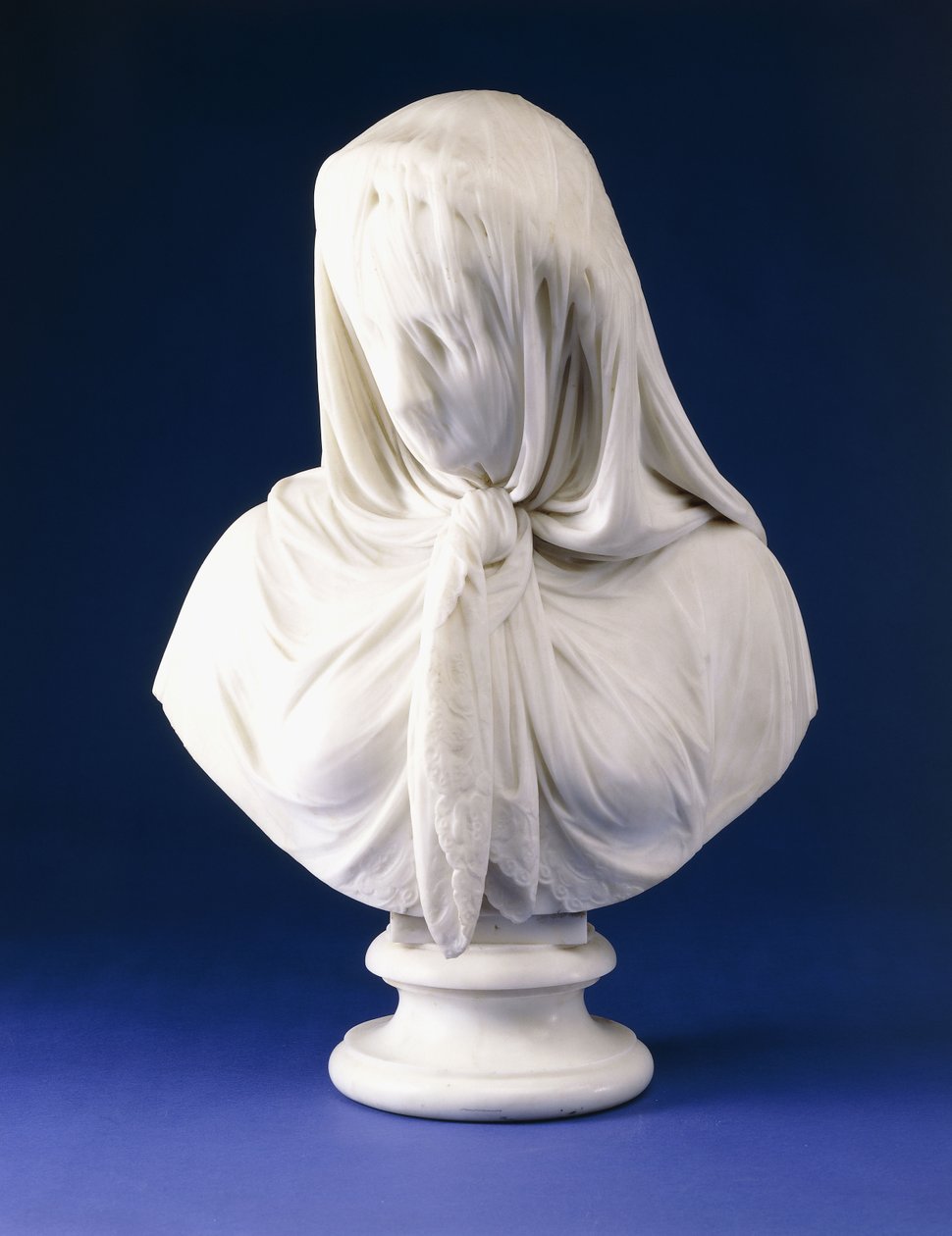 面纱女子的大理石胸像，1867年 作者 乔凡尼·巴蒂斯塔·伦巴第