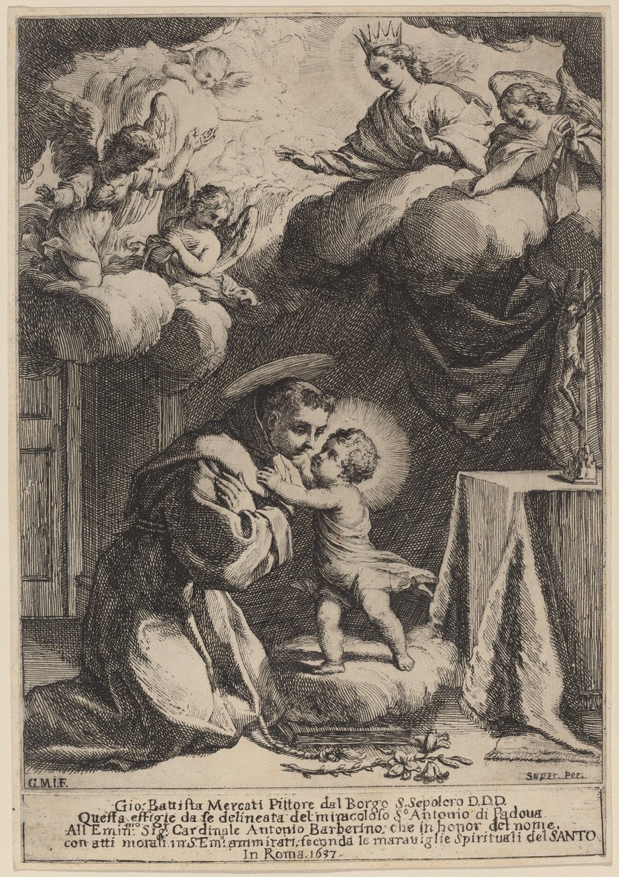 帕多瓦的圣安东尼 作者 乔瓦尼·巴蒂斯塔（Giovanni Battista Mercati）
