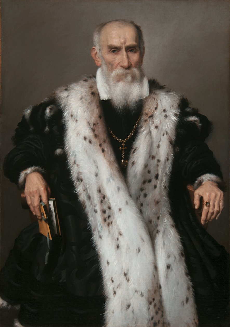 吉安·吉罗拉莫·阿尔巴尼（Gian Girolamo Albani）肖像1504-1591，1573年。 作者 乔瓦尼·巴蒂斯塔·莫罗尼
