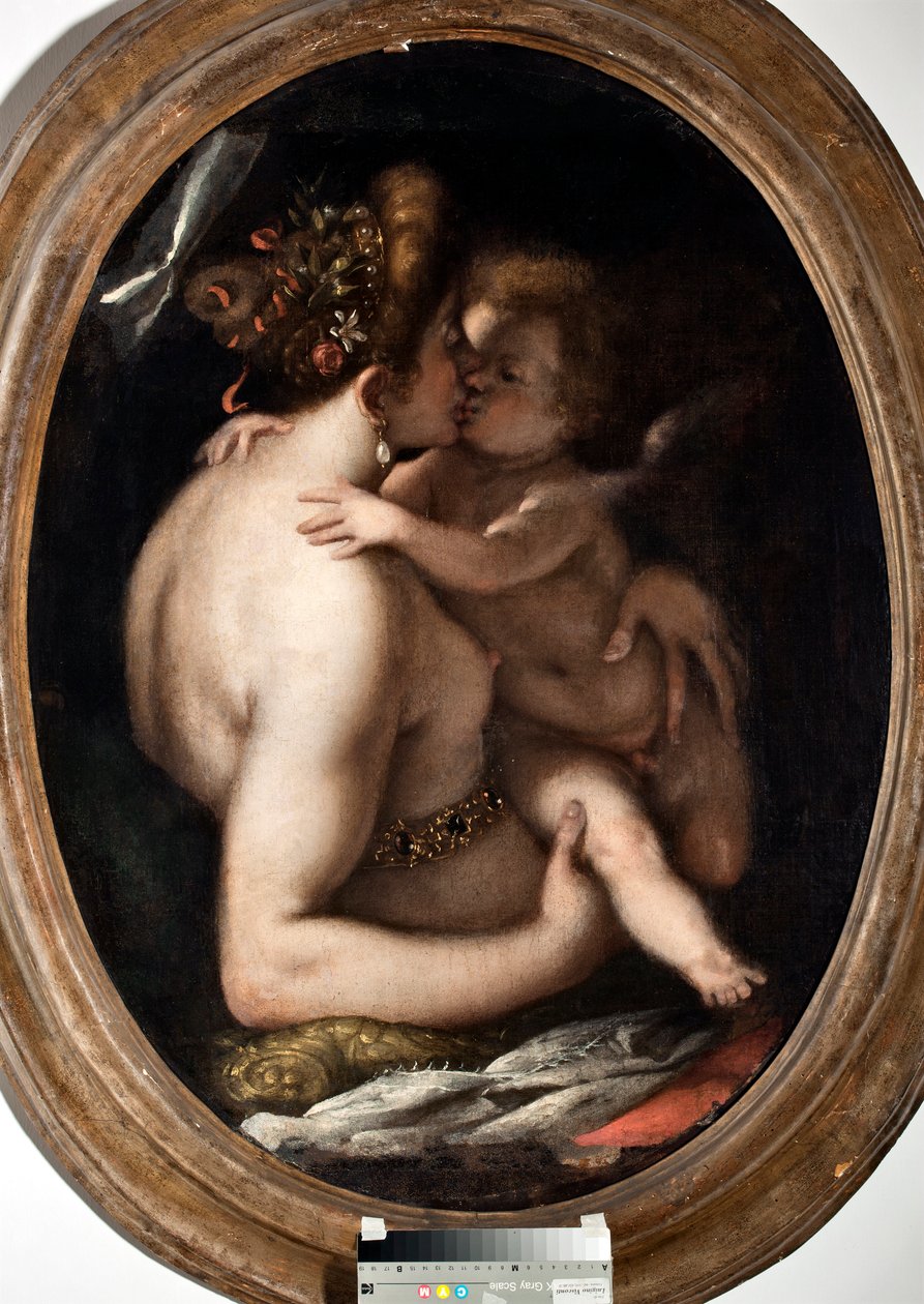 维纳斯和丘比特 (Venus and Cupid) Giovanni Battista Paggi (1554-1627) Genes, Musei di Strada Nuova inv n PB 1409 绘画 作者 乔瓦尼·巴蒂斯塔·帕吉