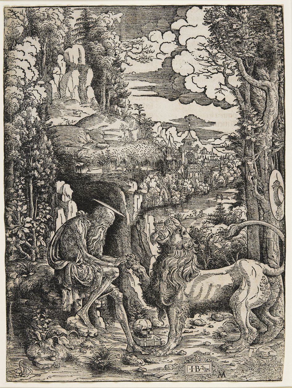 圣杰罗姆和狮子，c.1509 作者 乔瓦尼·巴蒂斯塔·帕卢巴