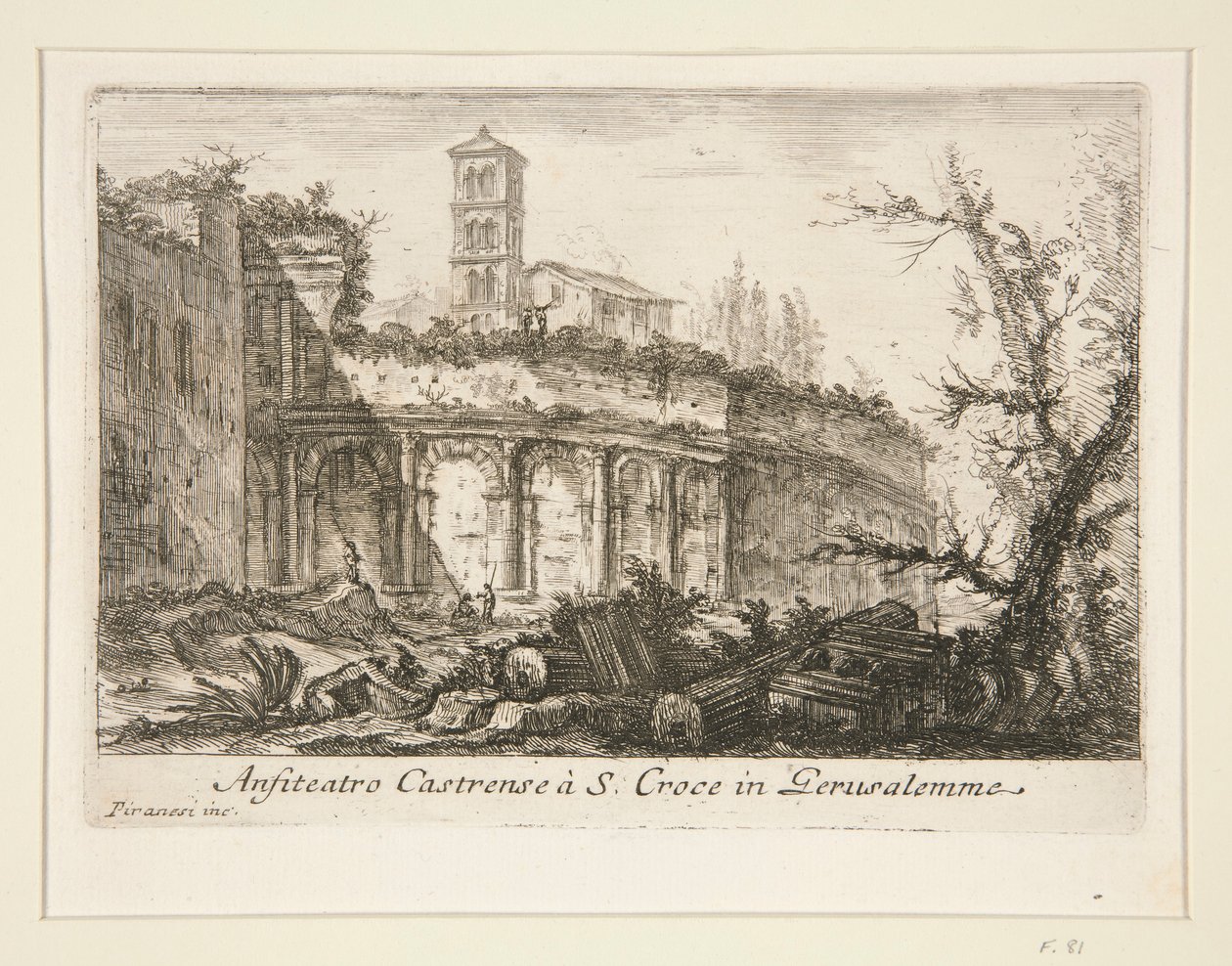 卡斯特伦斯圆形剧场？S. Croce in Gerusalemme (Amphitheater Castrense near S. Croce in Gerusalemme), from Various Views of Ancient and Modern Rome (古罗马和现代罗马各景) 作者 乔凡尼·巴蒂斯塔·皮拉涅西