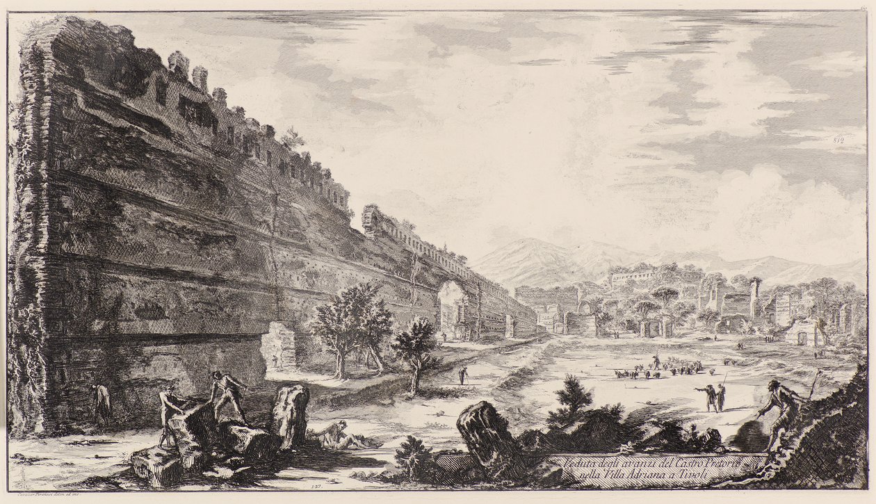 蒂沃利的阿德里亚娜别墅（De Villa Adriana）中的Degli Avanzi Del Castro Pretorio 作者 乔凡尼·巴蒂斯塔·皮拉涅西