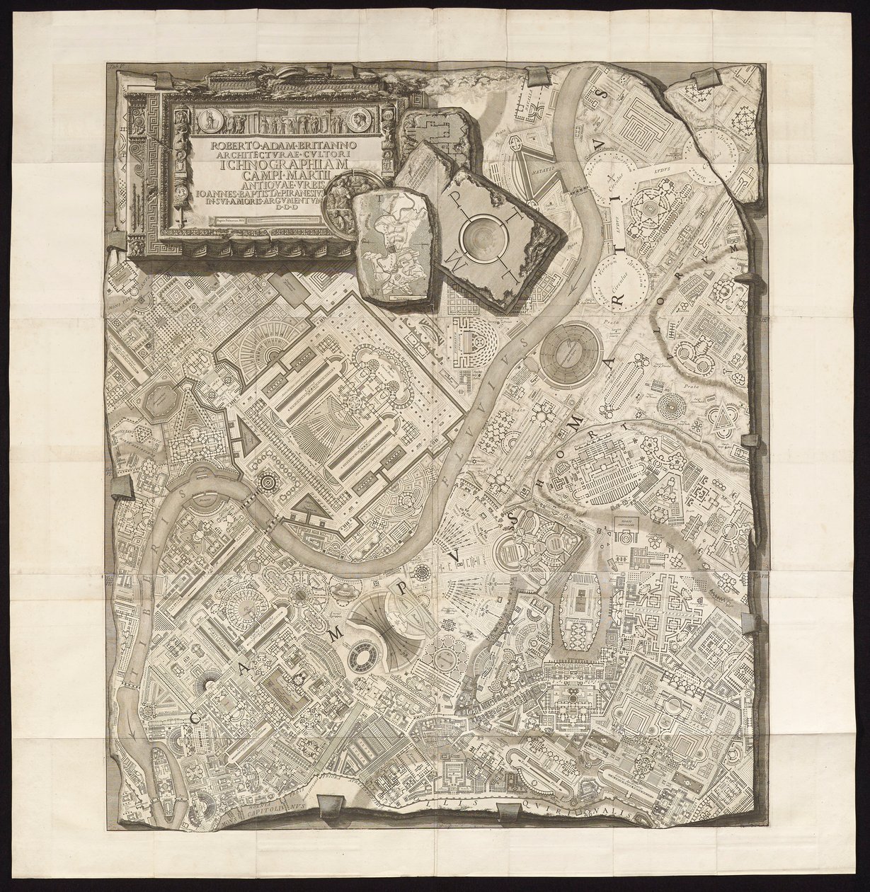 ICHNOGRAPHIAM CAMPI MARTII ANTIQUAE URBIS（《古城马提亚斯校园技艺志） 作者 乔凡尼·巴蒂斯塔·皮拉涅西