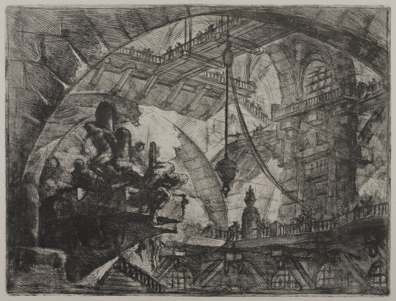Invenzioni Capric di Carceri; Hind 13，First State of Three，c.1749（蚀刻在纸上） 作者 乔凡尼·巴蒂斯塔·皮拉涅西