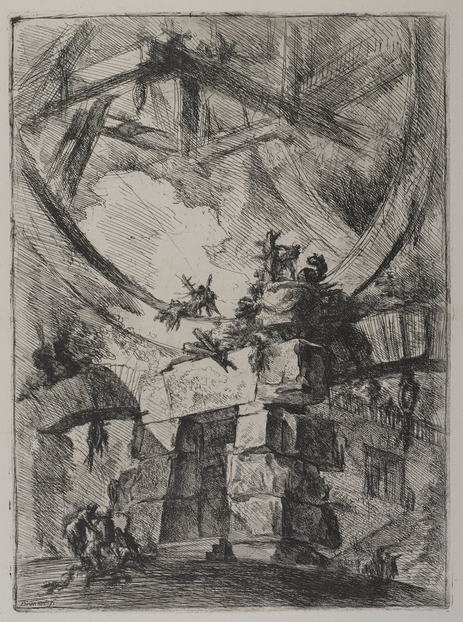 Invenzioni Capric di Carceri，后三国，第3国，约1749年（在普通纸上蚀刻） 作者 乔凡尼·巴蒂斯塔·皮拉涅西