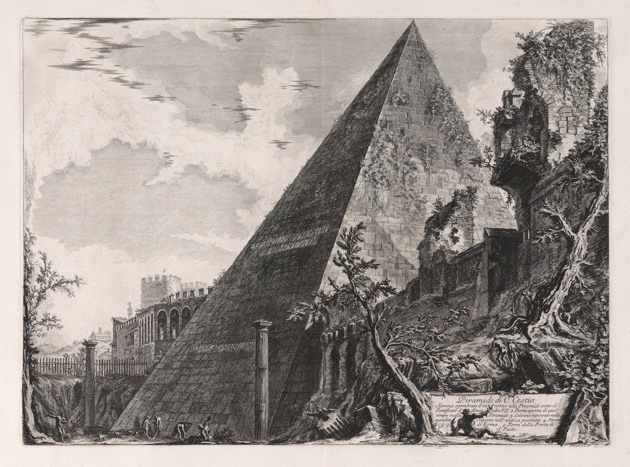 Piramide di C.盖乌斯-塞斯提乌斯金字塔》，选自《罗马风光 作者 乔凡尼·巴蒂斯塔·皮拉涅西