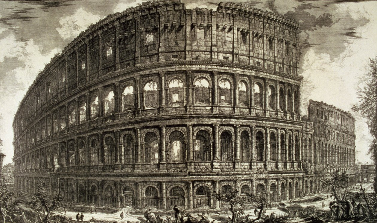 Plate XCVII-VIII View of the Flavian Amphitheatre, known as the Colosseum from 