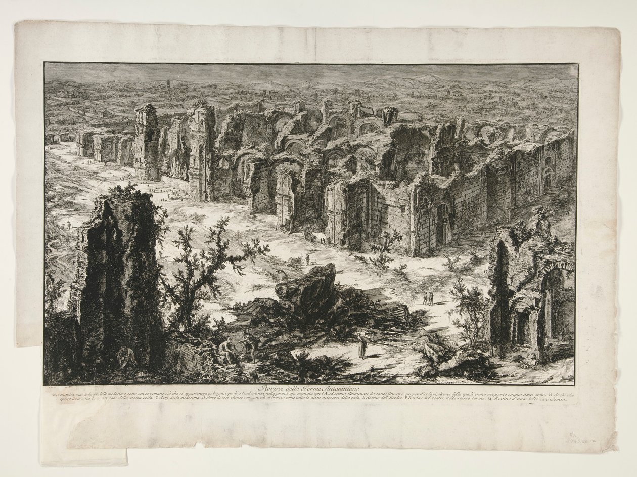 Rovine delle Terme Antoniniane（安东尼浴场遗址[卡拉卡拉浴场]），选自《罗马故事》（Vedute di Roma 作者 乔凡尼·巴蒂斯塔·皮拉涅西