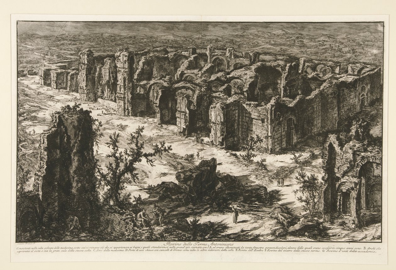 Rovine delle Terme Antoniniane（安东尼浴场遗址[卡拉卡拉浴场]），选自《罗马故事》（Vedute di Roma 作者 乔凡尼·巴蒂斯塔·皮拉涅西