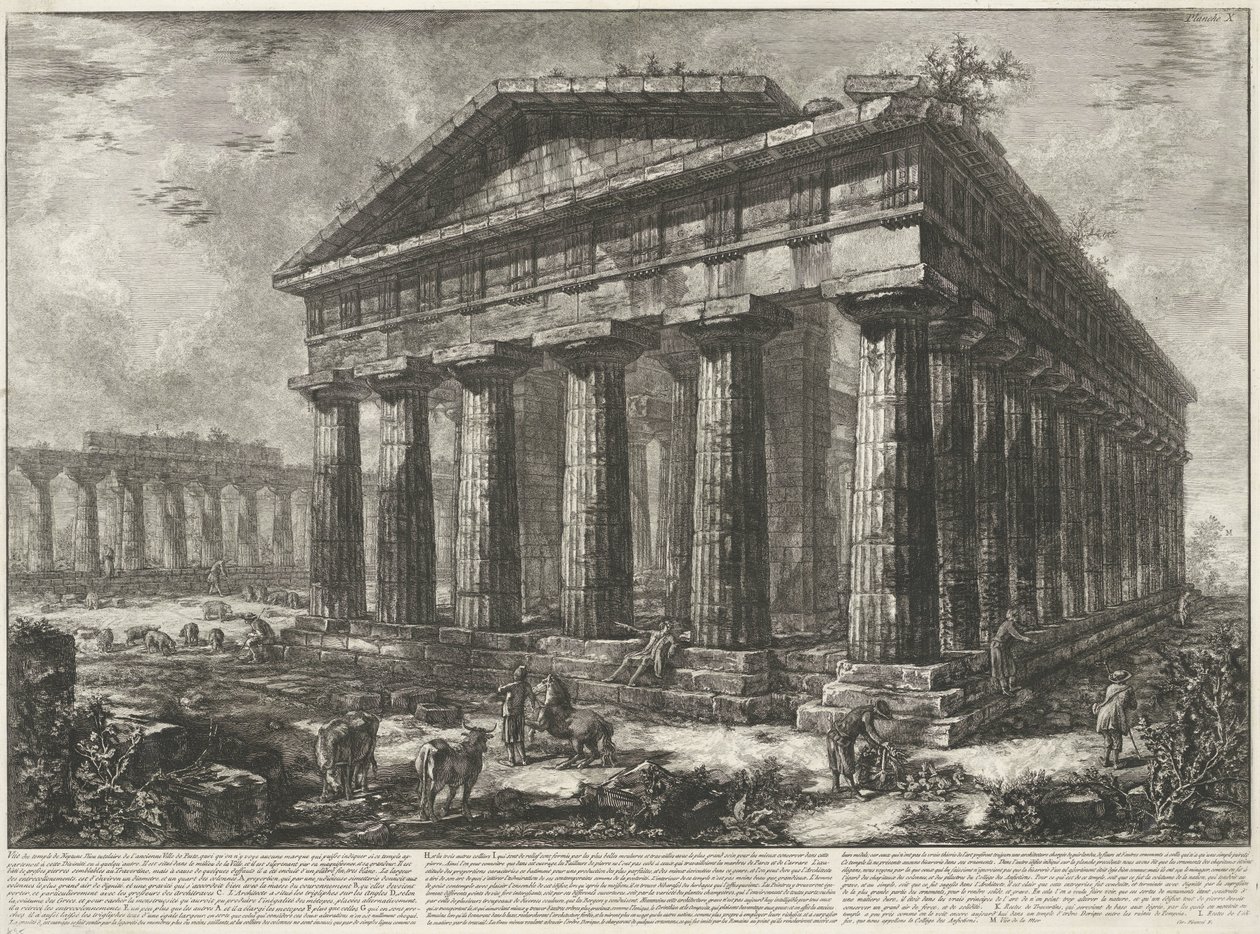 佩斯图姆的海神庙
Vue du temple de Neptune, Dieu tutélaire de l