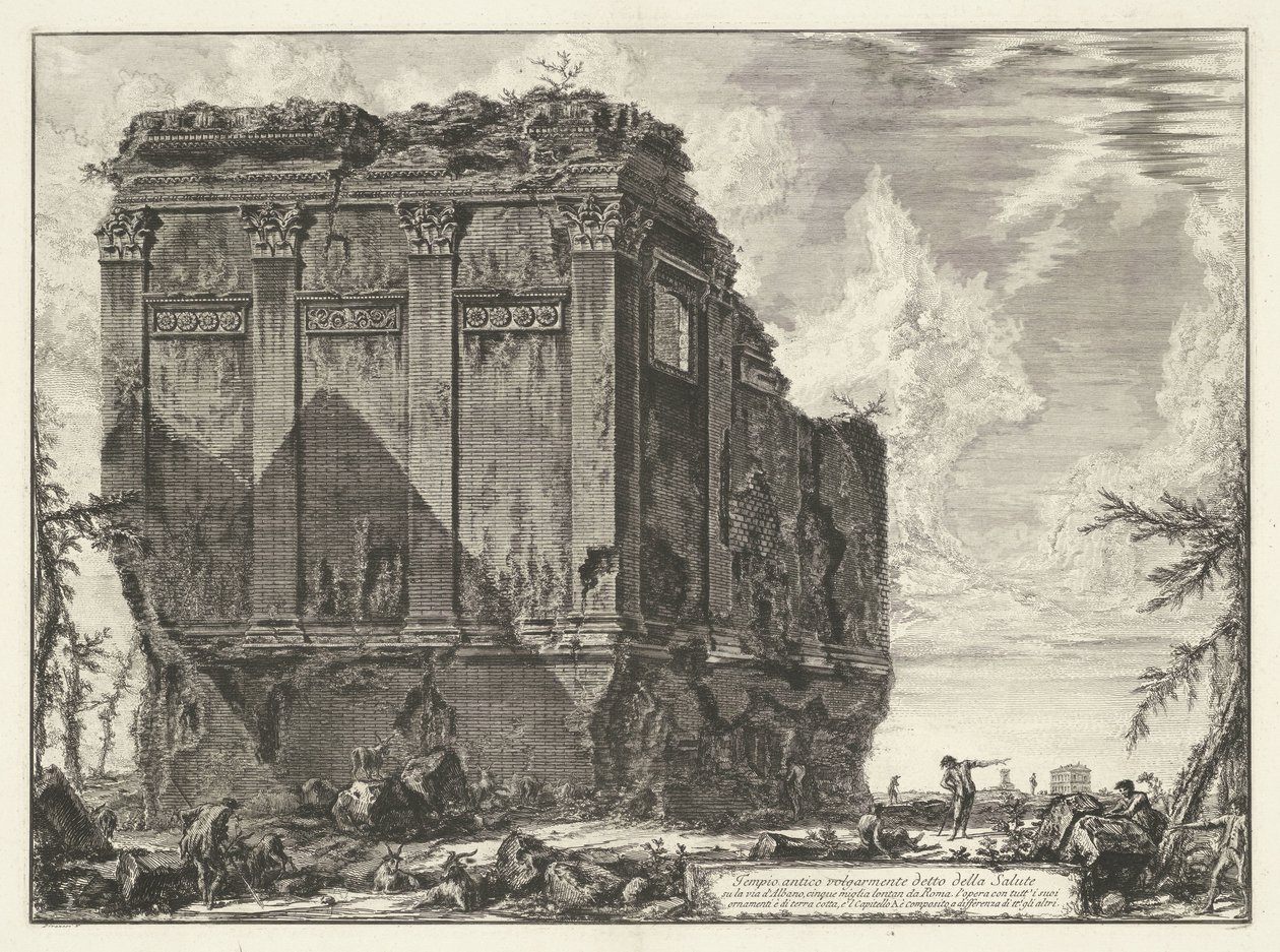罗马的萨卢斯神庙
Tempio antico volgarmente detto della Salute su la Via d