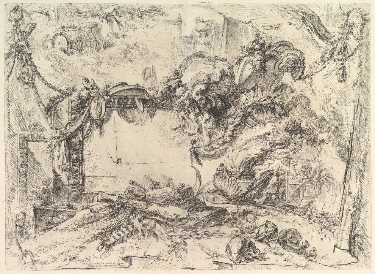 纪念碑，来自Grotteschi Grotesques，ca。 1748年。 作者 乔凡尼·巴蒂斯塔·皮拉涅西