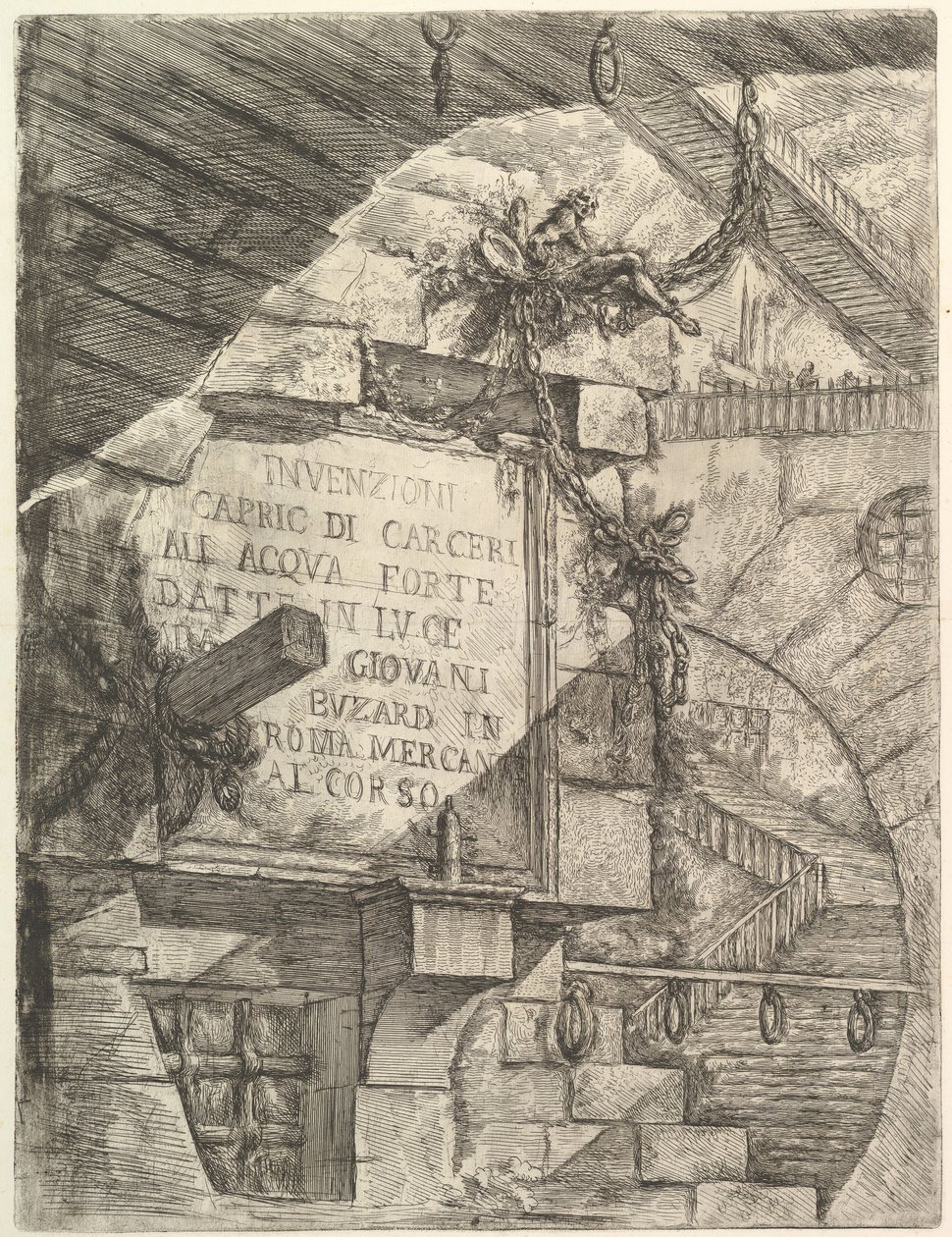 标题页，来自Carceri dinvenzione Imaginary Prisons，ca。 1749-50。 作者 乔凡尼·巴蒂斯塔·皮拉涅西