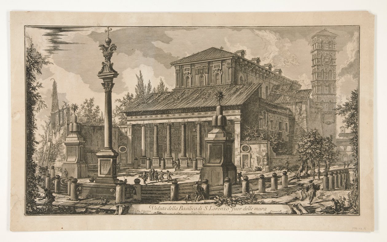 城墙外的圣洛伦佐景观（View of S. Lorenzo outside the walls），选自 Vedute di Roma 作者 乔凡尼·巴蒂斯塔·皮拉涅西