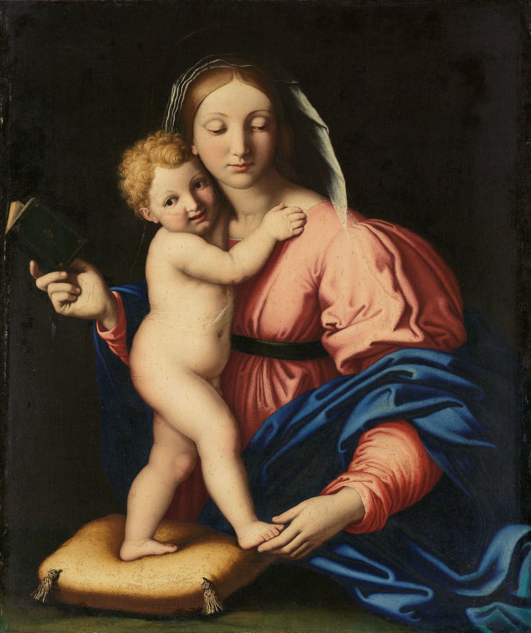 处女与圣婴 作者 Giovanni Battista Salvi (工作室)
