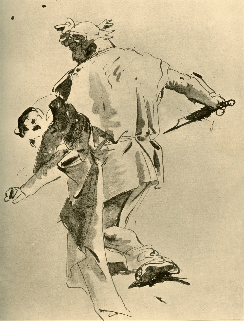 1928年，一名男子刺伤男孩，1928年 作者 乔凡尼·巴蒂斯塔·提埃波罗