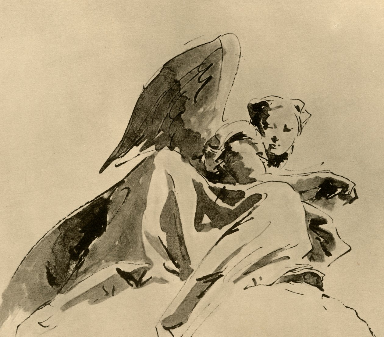 天使，c1753-1762年，1928年 作者 乔凡尼·巴蒂斯塔·提埃波罗