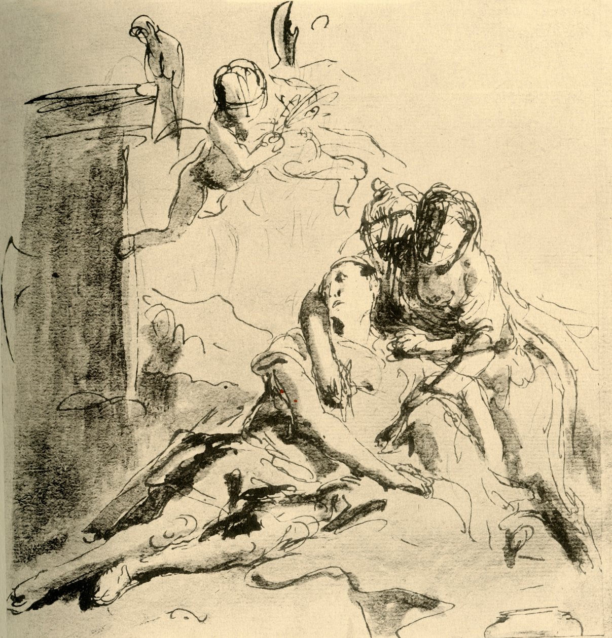 当归趋于迈拓的伤口，c1757，1928年 作者 乔凡尼·巴蒂斯塔·提埃波罗