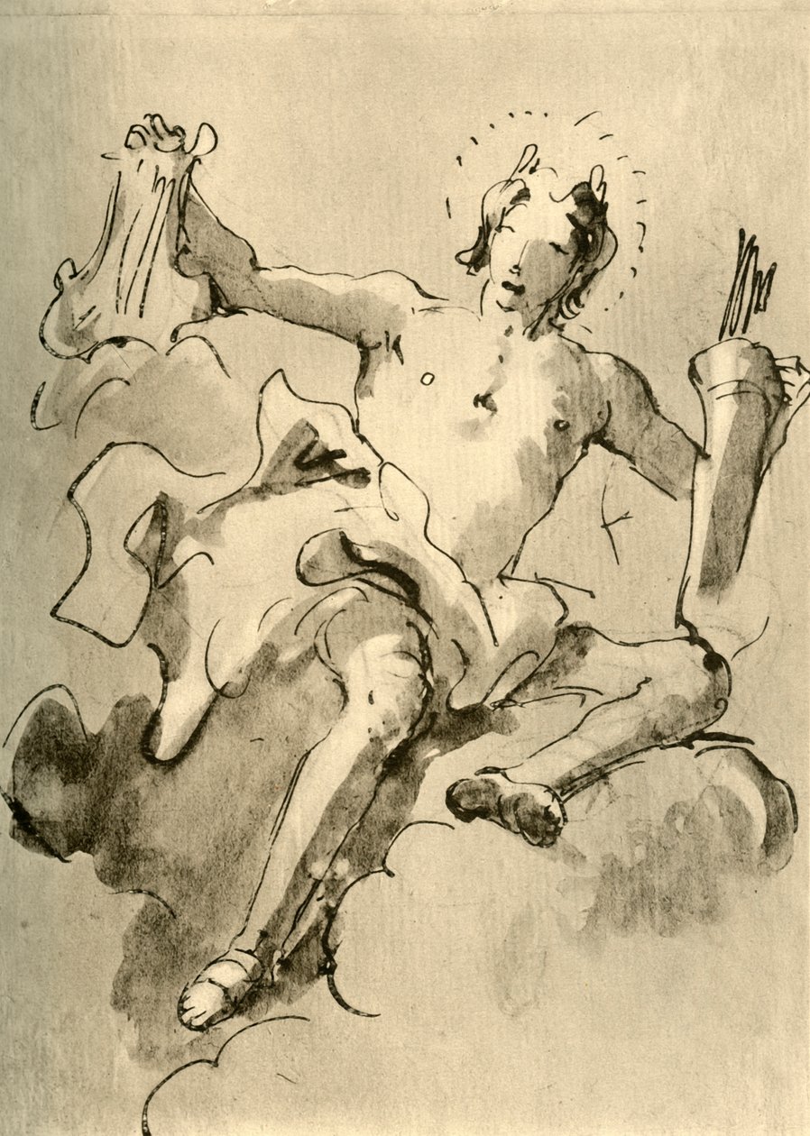 阿波罗（Apollo），c1757，1928年 作者 乔凡尼·巴蒂斯塔·提埃波罗