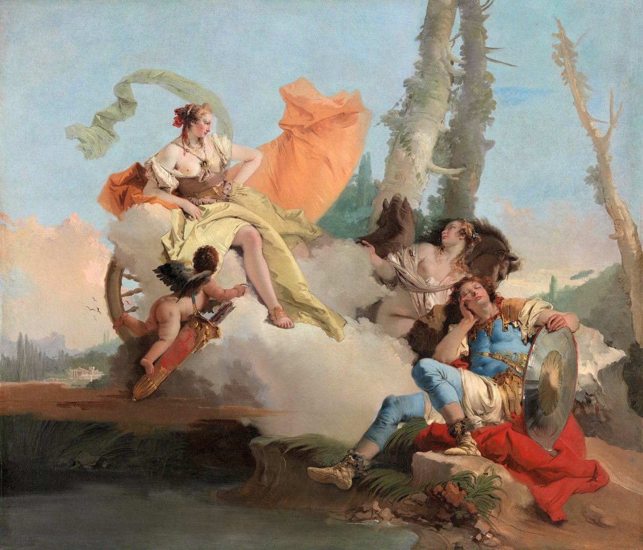 阿米达遇到了沉睡的里纳尔多，174245。 作者 乔凡尼·巴蒂斯塔·提埃波罗