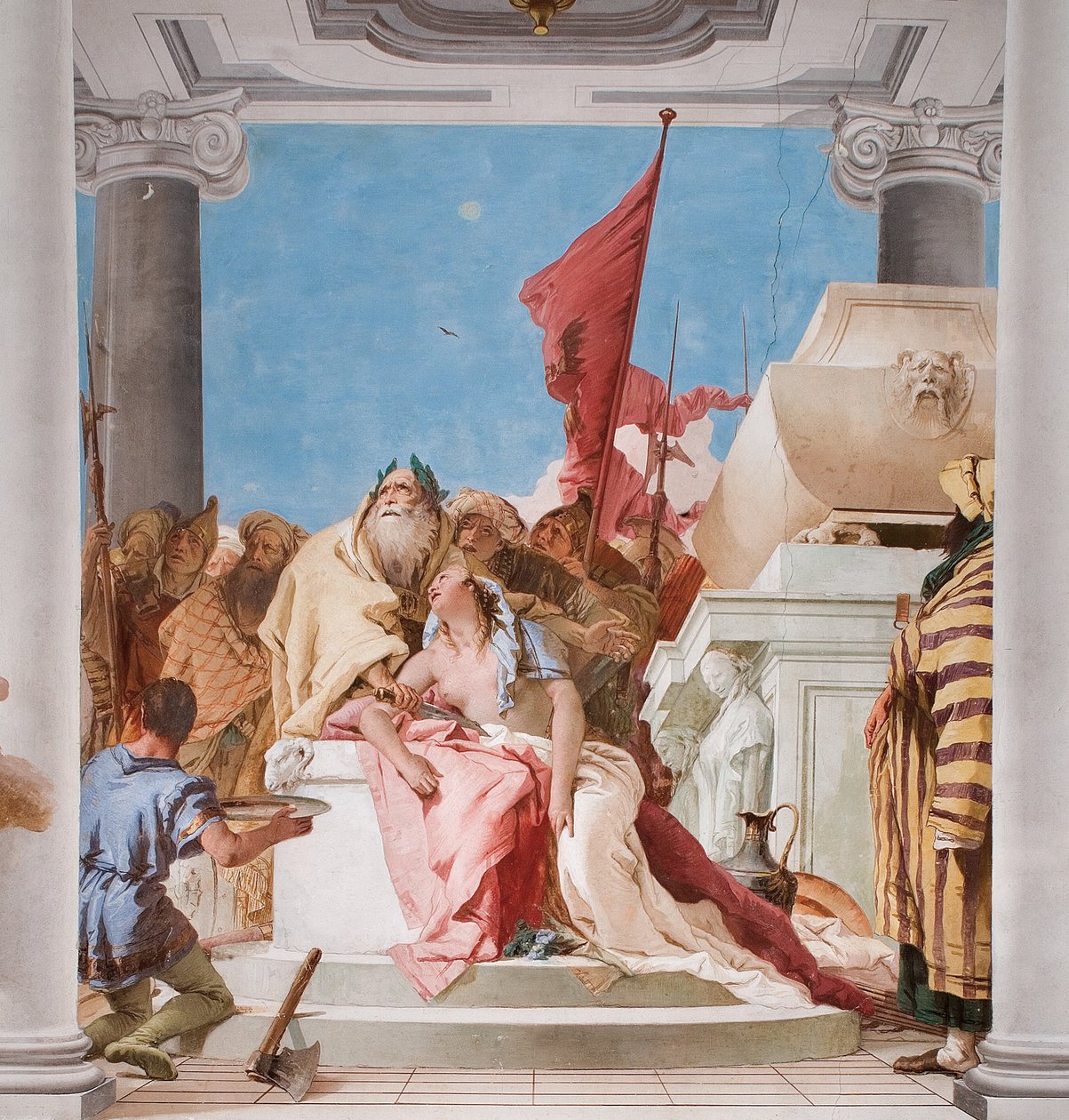 详细信息来自Iphigenia的牺牲，来自Palazzina的入口大厅，1757年 作者 乔凡尼·巴蒂斯塔·提埃波罗