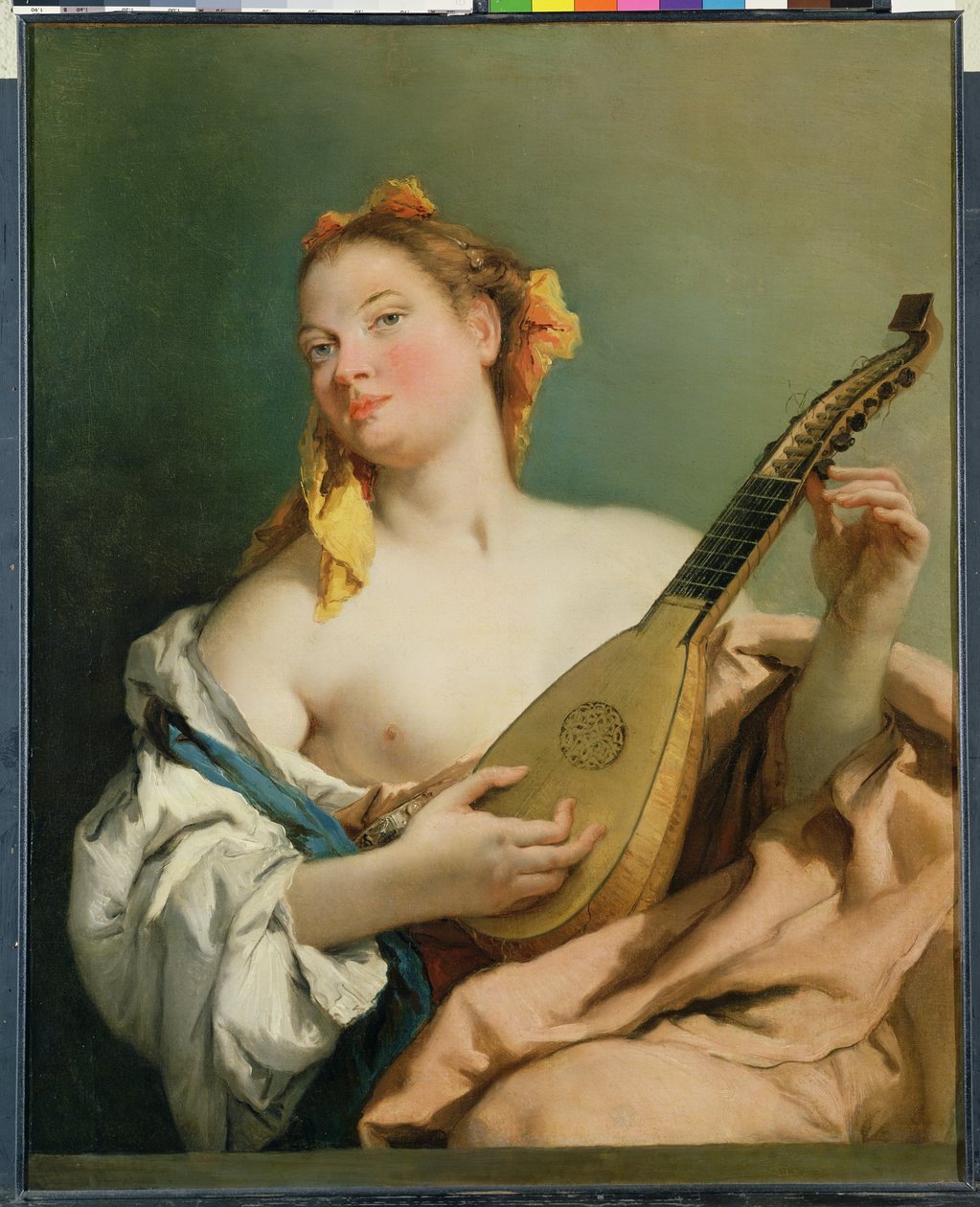 曼陀林的女孩，1755-60 作者 乔凡尼·巴蒂斯塔·提埃波罗