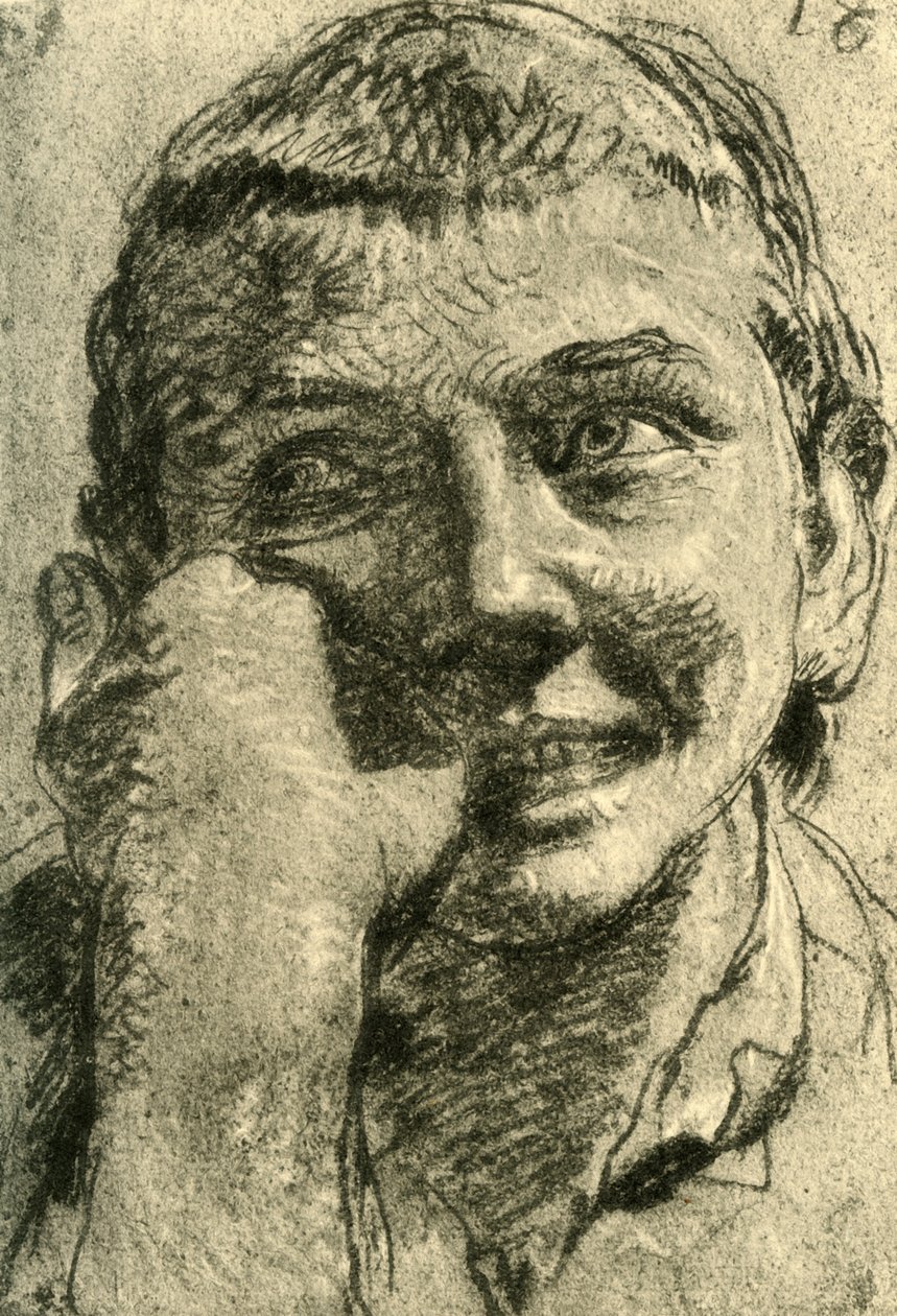 1928年，十八世纪中叶，一个笑男孩的头 作者 乔凡尼·巴蒂斯塔·提埃波罗