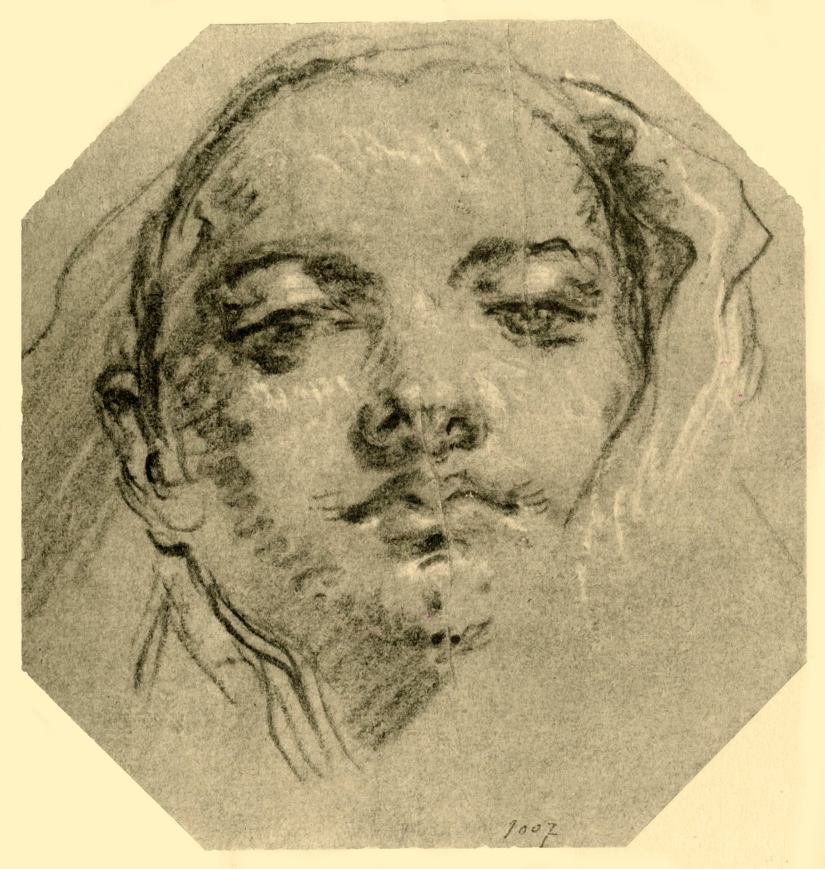 女人头，c1739-c1744，1928 作者 乔凡尼·巴蒂斯塔·提埃波罗