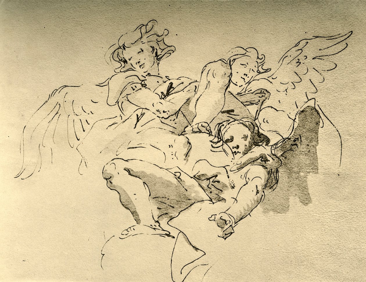 徘徊的天使，18世纪中叶，1928年 作者 乔凡尼·巴蒂斯塔·提埃波罗