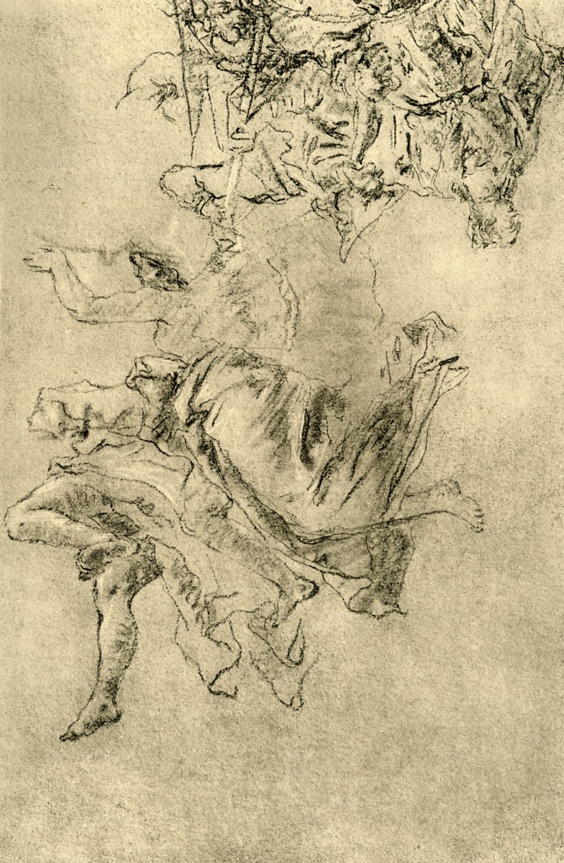 悬停的天才，1752-1753年，1928年 作者 乔凡尼·巴蒂斯塔·提埃波罗