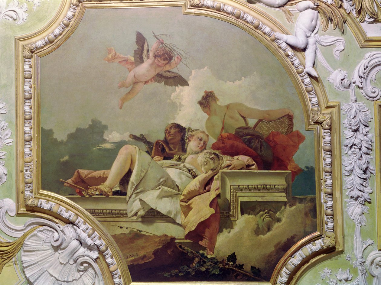 谦卑，放纵和真理，来自&39;Sala Capitolare&39;（投降大厅）c.1749 作者 乔凡尼·巴蒂斯塔·提埃波罗