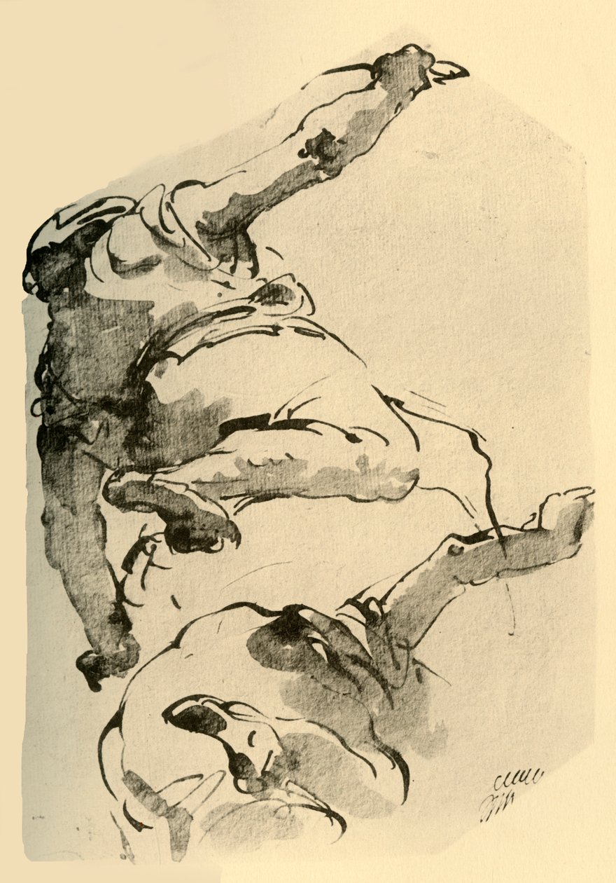 跪姿，从后面看，1743-1744年，1928年 作者 乔凡尼·巴蒂斯塔·提埃波罗
