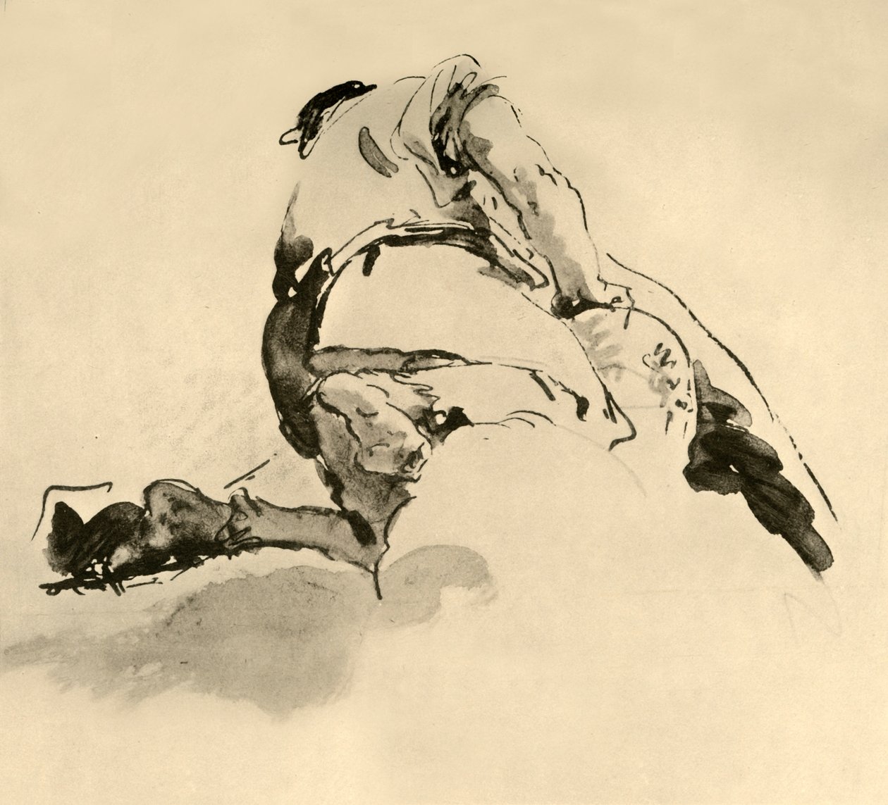 1928年，十八世纪中叶，从背后看到跪着的人 作者 乔凡尼·巴蒂斯塔·提埃波罗