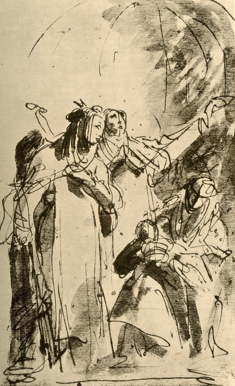麦当娜（Madonna）与两名女圣人（1747-1748），1928年 作者 乔凡尼·巴蒂斯塔·提埃波罗