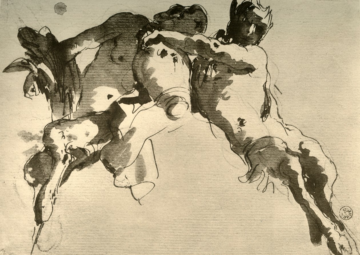男女两栖动物与安芙兰，18世纪中叶，1928年 作者 乔凡尼·巴蒂斯塔·提埃波罗