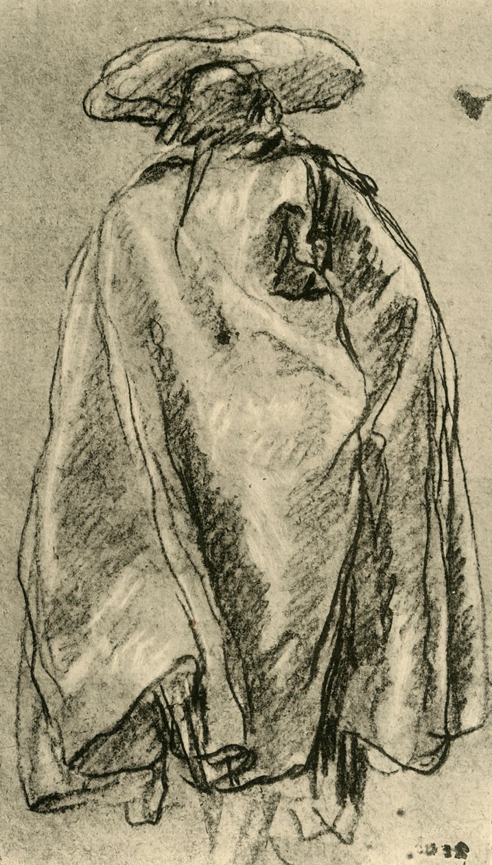 从后面看大披风的人，1752年，1928年 作者 乔凡尼·巴蒂斯塔·提埃波罗