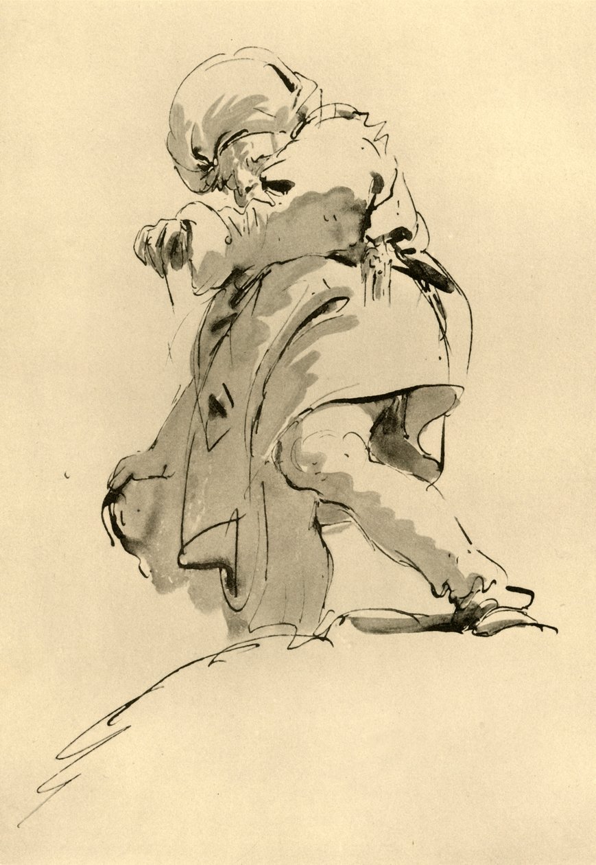 头巾的男人，18世纪中叶，1928年 作者 乔凡尼·巴蒂斯塔·提埃波罗
