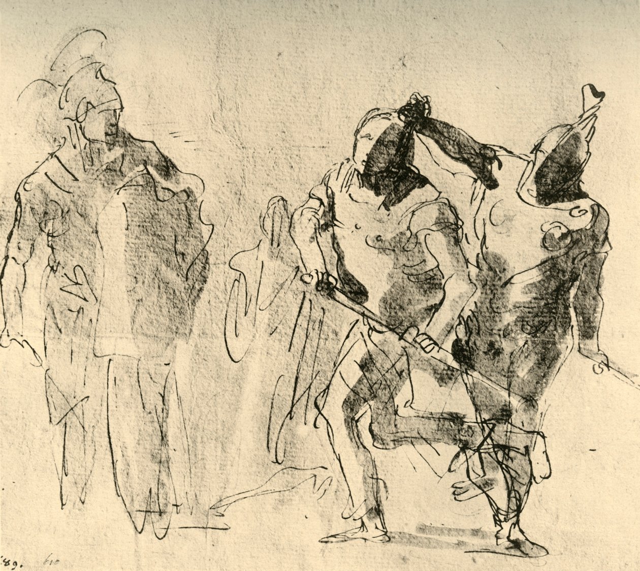 密涅瓦（Minerva）检查阿喀琉斯之怒，c1757，1928年 作者 乔凡尼·巴蒂斯塔·提埃波罗