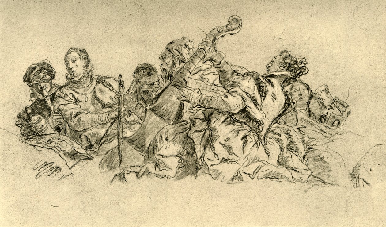 音乐家，1752年，1928年 作者 乔凡尼·巴蒂斯塔·提埃波罗